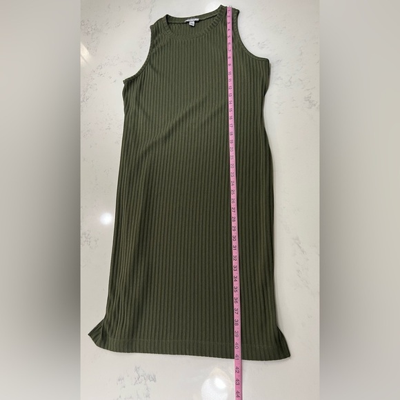 Nine West Green Ribbed Halter Midi Dress - Picture 9 of 10